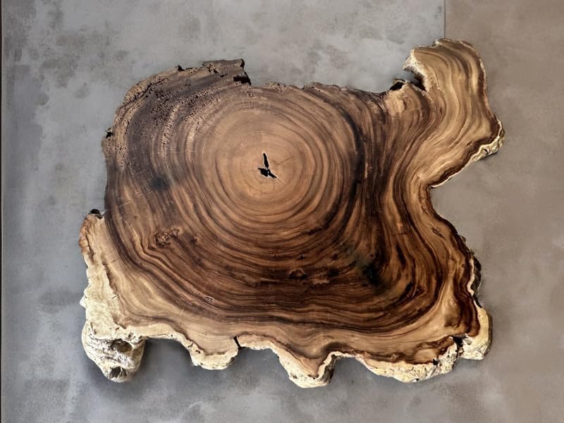 TUZECH Natural Classic Acacia Wood Round Coffee Table Wooden Table Side/End Table Living Room Table for 2, 4, 6, 8 Resin Console Table Epoxy Table Patio Table Home Decor - resinhomefurniture