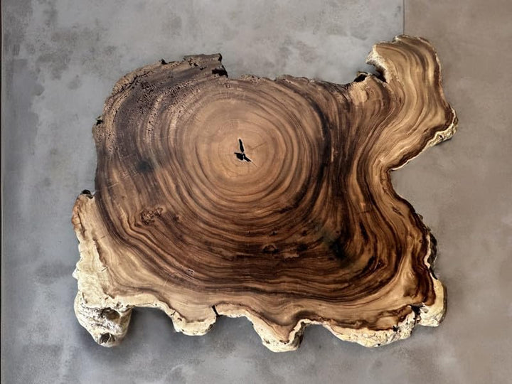 TUZECH Natural Classic Acacia Wood Round Coffee Table Wooden Table Side/End Table Living Room Table for 2, 4, 6, 8 Resin Console Table Epoxy Table Patio Table Home Decor - resinhomefurniture