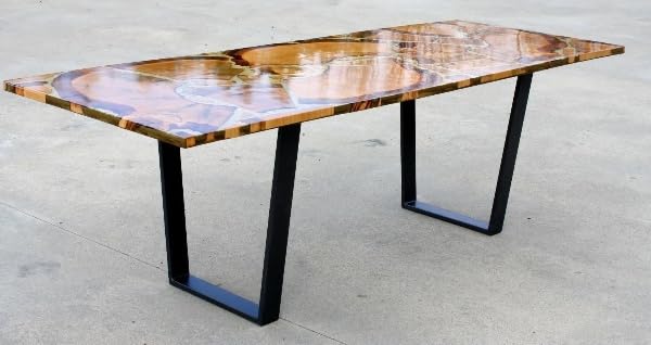 TUZECH Unparalleled Gold Epoxy Resin Dining Table Coffee Table Conference Table Living Room Table Kitchen Table End/Side Table Patio Table Bar Counter Table Home Décor - resinhomefurniture