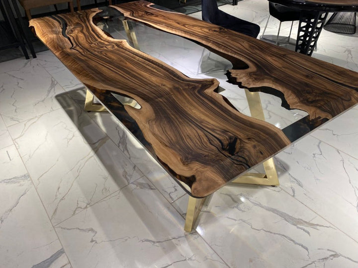 ultra - clear - transparent - epoxy - resin - dining - table - coffee - table - hallway - table - meeting - table - living - room - table - conference - table - bar - counter - table - home - decor - resinhomefurniture