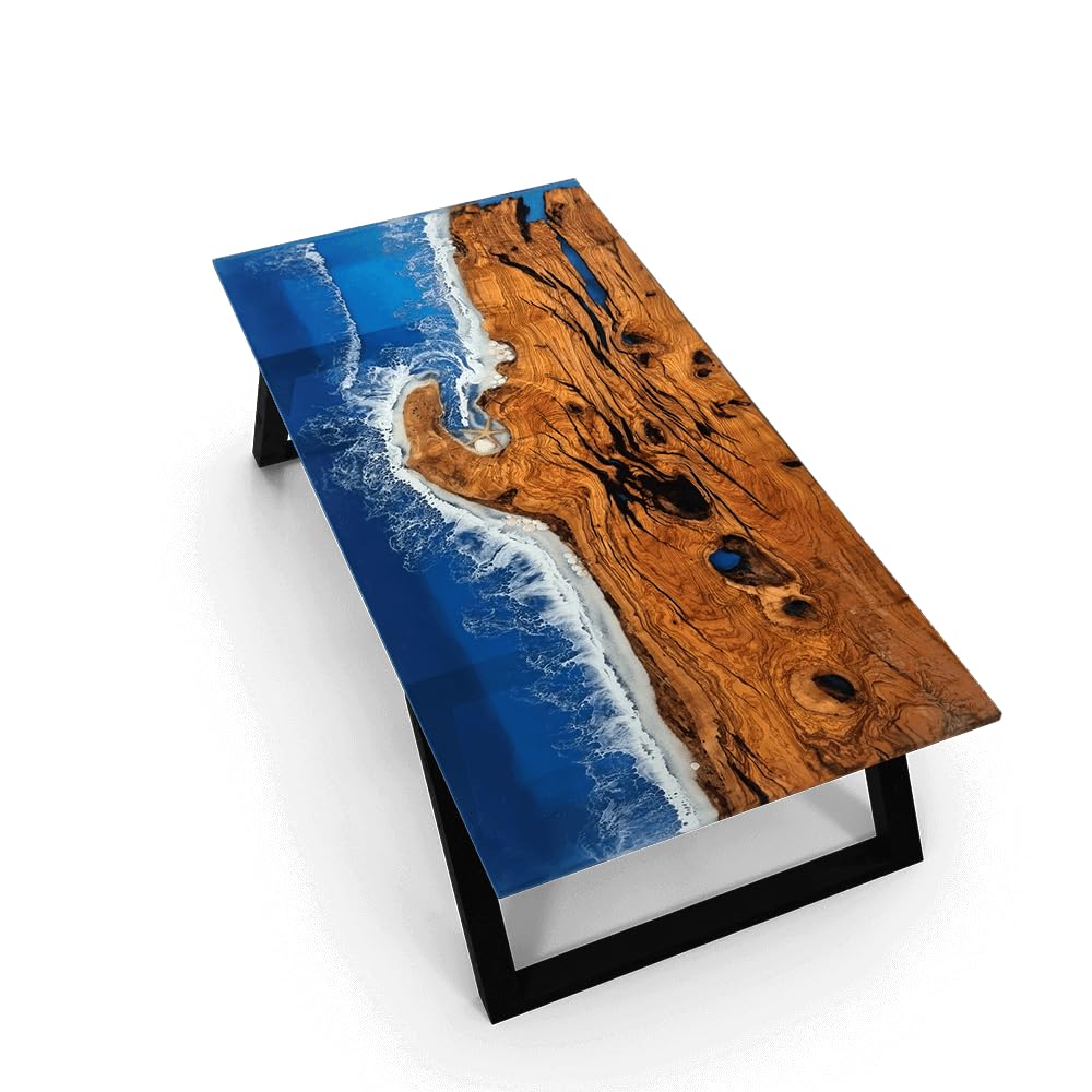unique - deep - blue - star - and - shell - sea - look - coastal - table - top - dining - table - living - room - stones - table - for - 2 - 4 - 6 - 8 - coffee - table - side - end - table - patio - table - walnut - table - resinhomefurniture