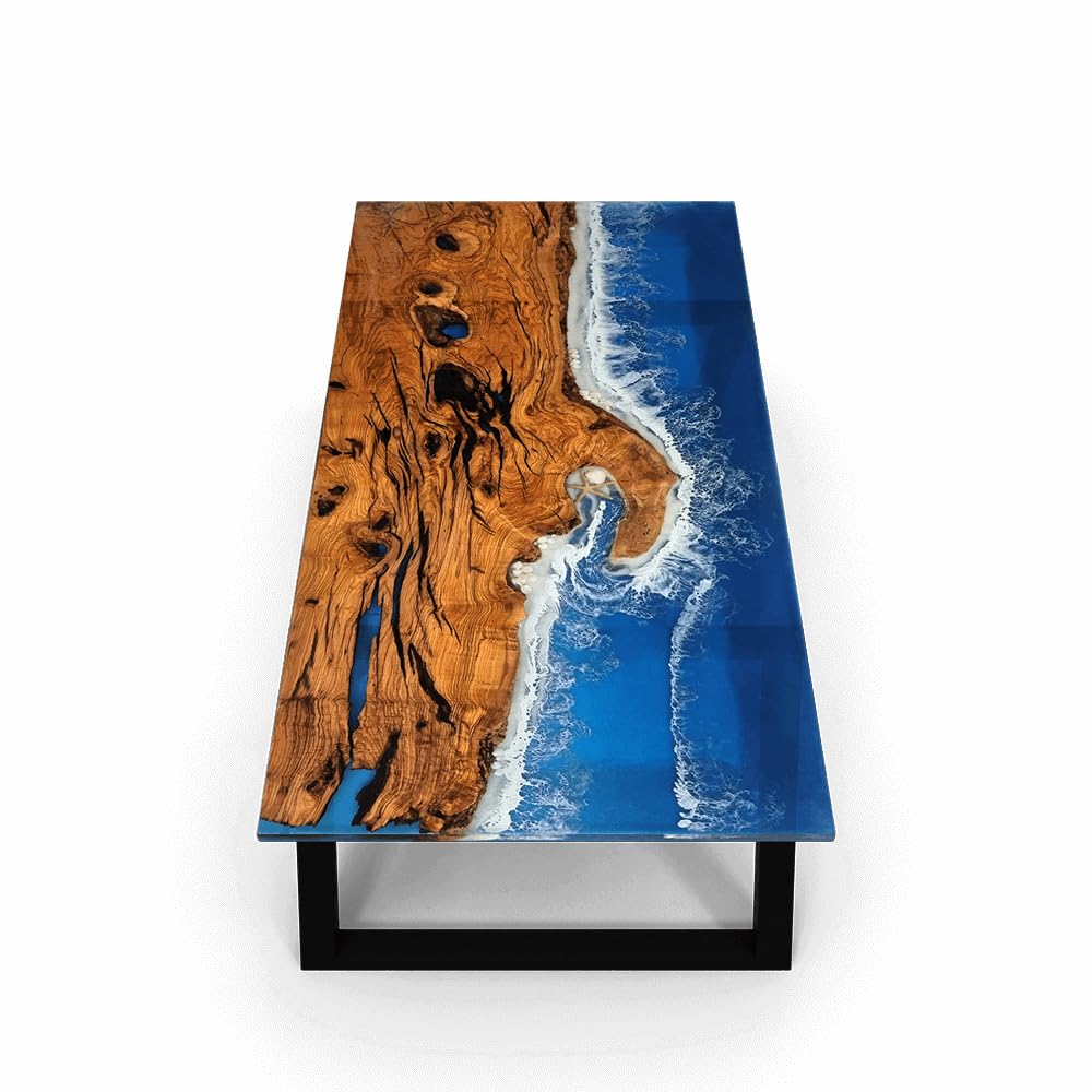 unique - deep - blue - star - and - shell - sea - look - coastal - table - top - dining - table - living - room - stones - table - for - 2 - 4 - 6 - 8 - coffee - table - side - end - table - patio - table - walnut - table - resinhomefurniture