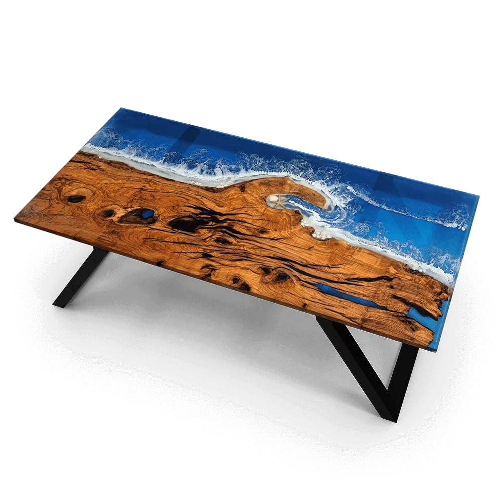 unique - deep - blue - star - and - shell - sea - look - coastal - table - top - dining - table - living - room - stones - table - for - 2 - 4 - 6 - 8 - coffee - table - side - end - table - patio - table - walnut - table - resinhomefurniture