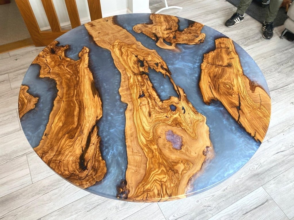 unique - gray - resin - round - table - top - multi - gray - river - look - coffee - table - resin - table - luxury - table - walnut - table - wooden - resin - table - resinhomefurniture