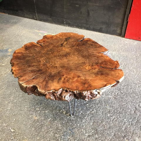 Unique Live Edge Crosscuts Epoxy Resin Coffee Table Living Room Table Console Table Study Table Hallway Table Central Table End/Side Table - resinhomefurniture