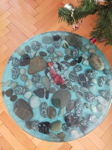 unique - special - epoxy - round - table - modern - stones - aquarium - sea - look - table - side - end - table - resin - coffee - table - living - room - table - epoxy - dinning - table - home - decor - resinhomefurniture