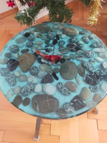unique - special - epoxy - round - table - modern - stones - aquarium - sea - look - table - side - end - table - resin - coffee - table - living - room - table - epoxy - dinning - table - home - decor - resinhomefurniture